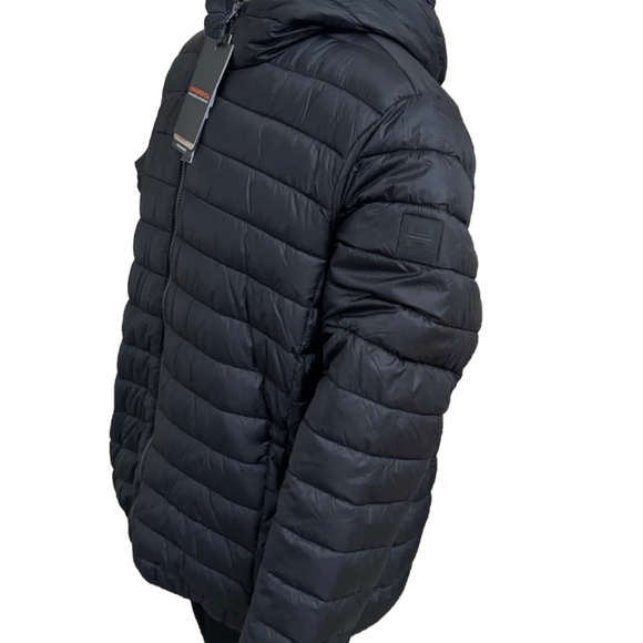 HAWKE & CO Men Winter Puffer Hooded Jacket Coat Sherpa Lined Black XLB - Picture 8 of 9